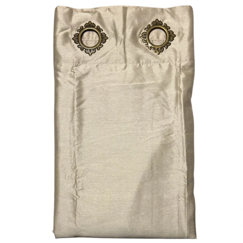 Luxury Gold Curtains Long Grommet Top 3 Pc Set JCPenney Royal Velvet Beige Gold